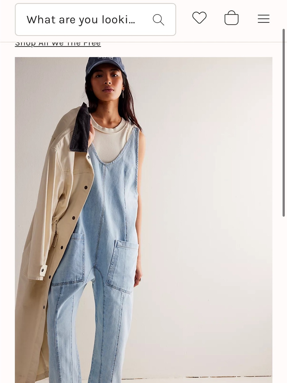 We The Free High Roller Denim Jumpsuit